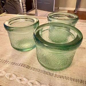🕯️3 Heavy Duty Glass Candle Holders🕯️